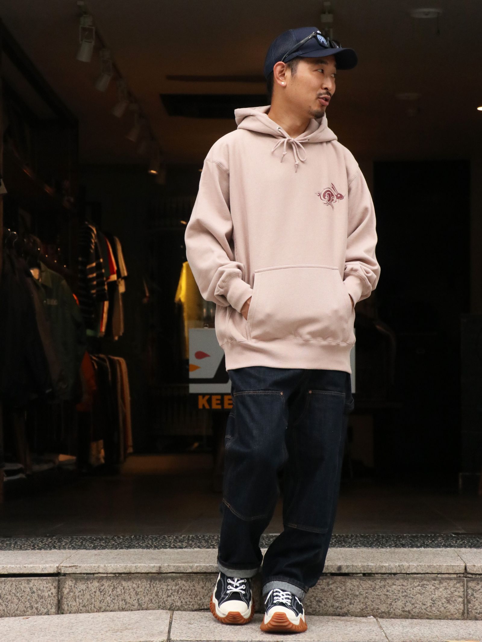 TRIVAL HARE PARKA (SMOKE PINK)