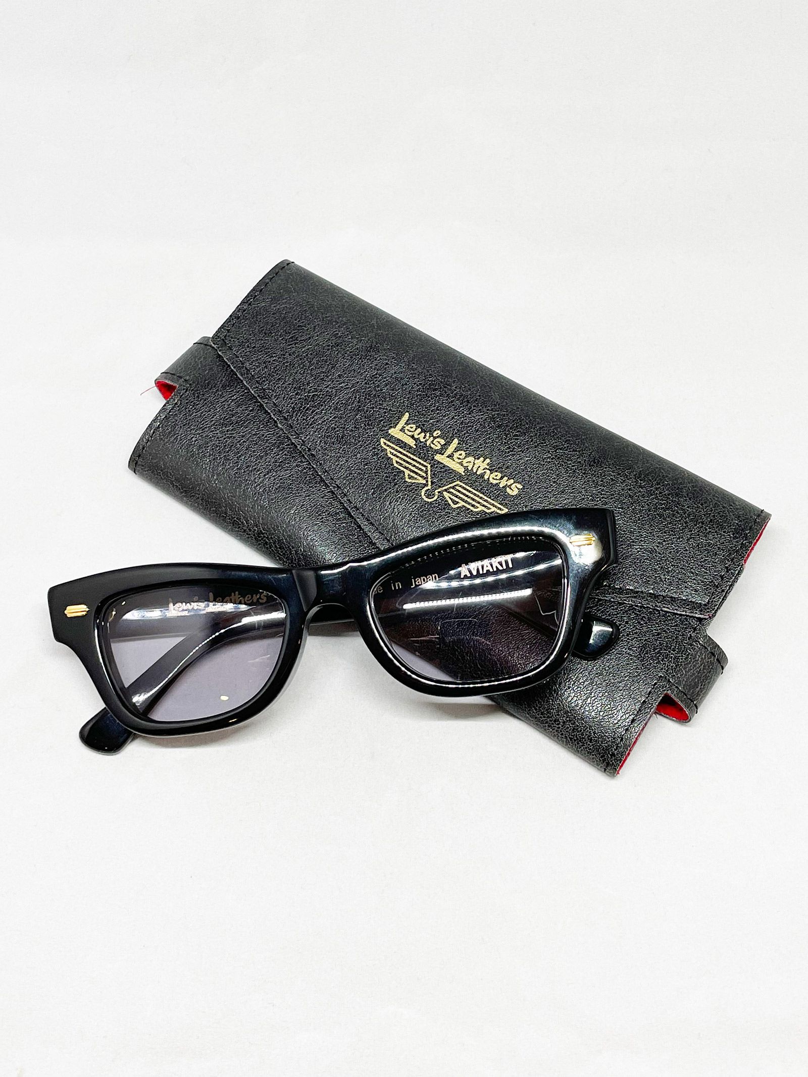 Lewis Leathers - EFFECTOR × LEWIS LEATHERS / AVIAKIT EYEWEAR GOLD HINGES  (SMOKE LENS) | SKANDA