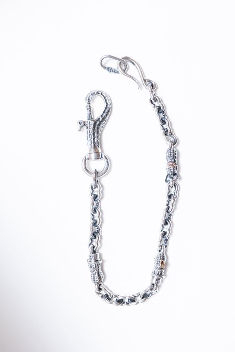 3 PEANUTS WALLET CHAIN （silver×K10）