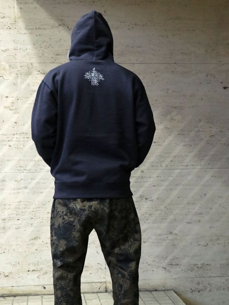 MOZYSKEY×SKANDA "疾風迅雷" PARKA (NAVY) / 別注パーカー (ネイビー)