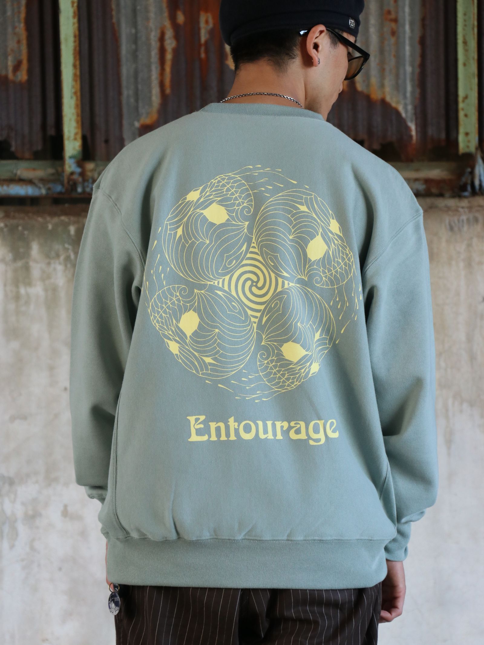 Entourage 12OZ CREW NECK SWEAT (SMOKE GREEN)