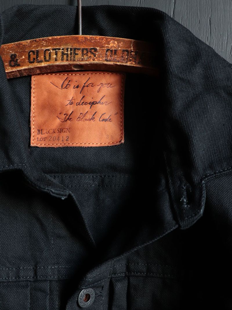 BLACK SIGN - 15oz BLACK DENIM PLEATS JACKET (DEEP BLACK) | SKANDA