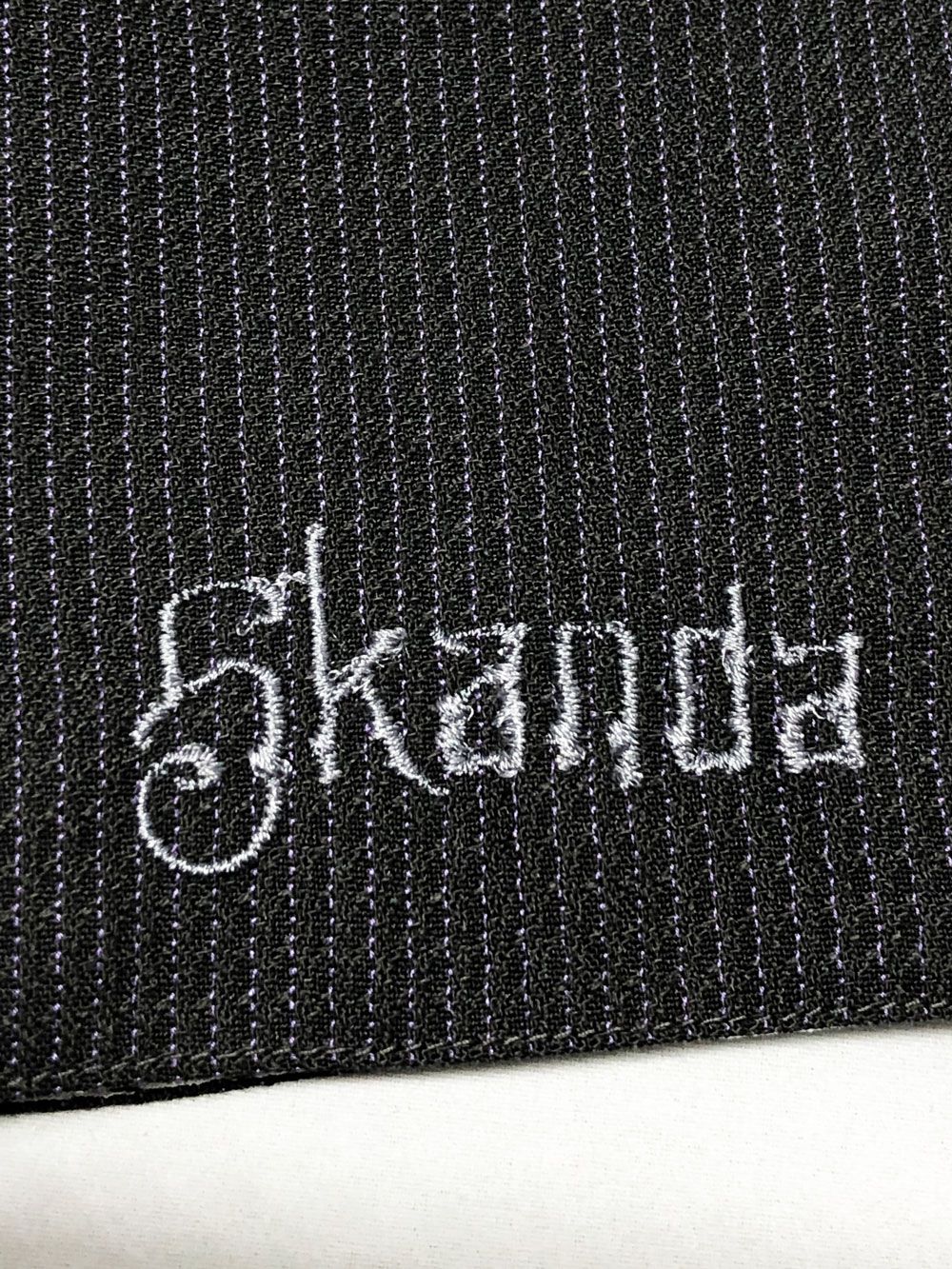 SKANDA× haru*hano 刺繍 マスク (グレー)
