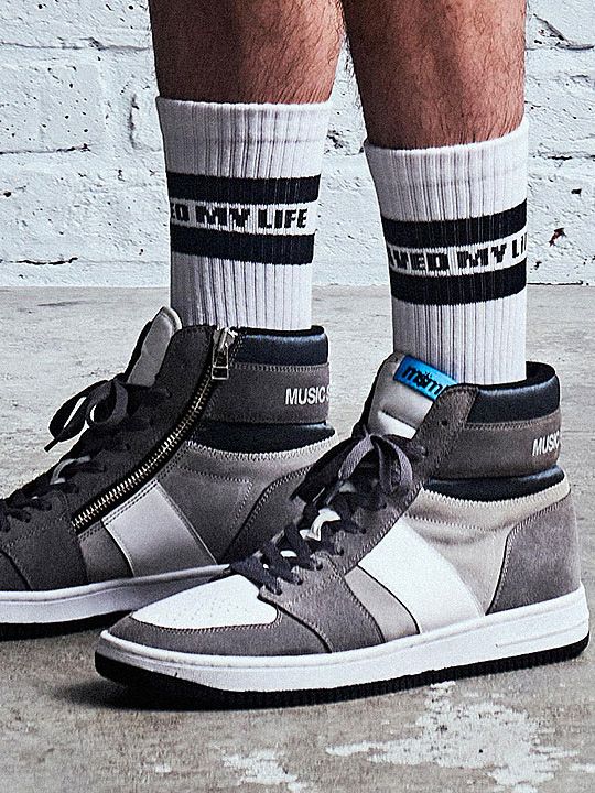 ラインソックス  / LINE SOCKS (BLACK×BLACK)