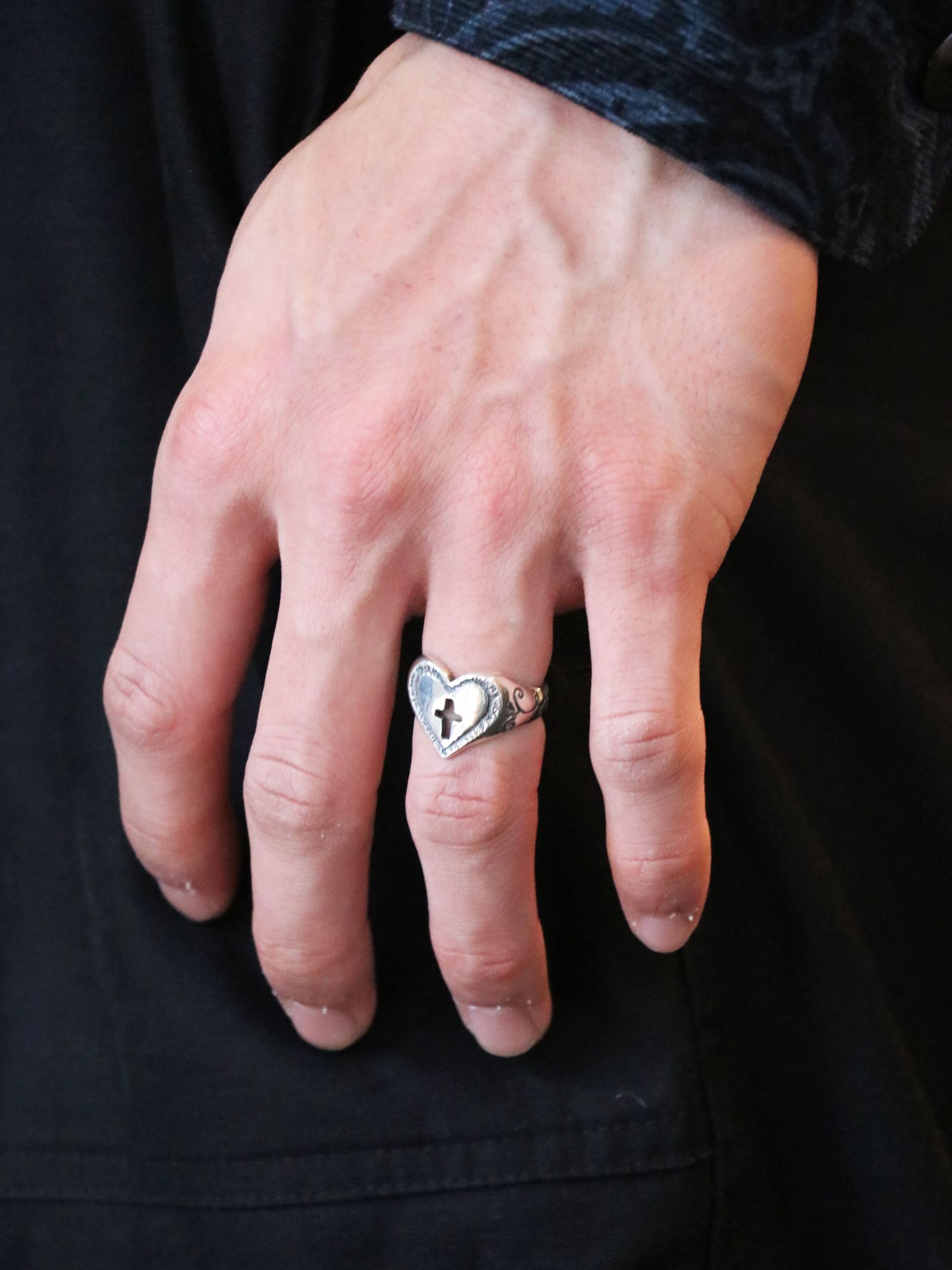 HEART & CROSS RING (SILVER925)
