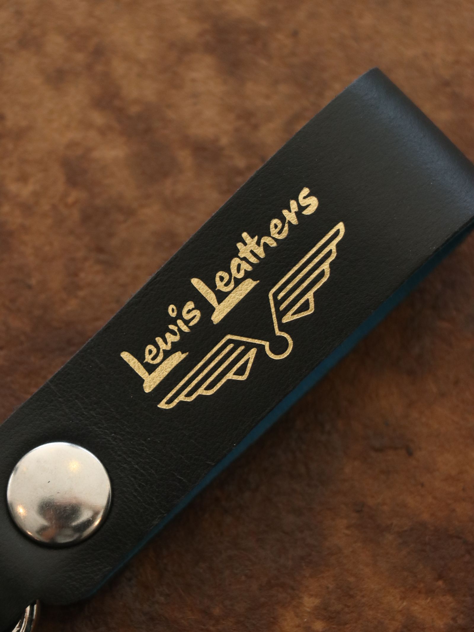 【限定発売】LEWIS LEATHERS BELT LOOP KEYRING MK2 (BLACK×VINTAGE TURQUOISE)
