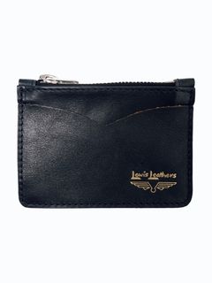 COIN WALLET (NAVY WITH BLACK ZIP)