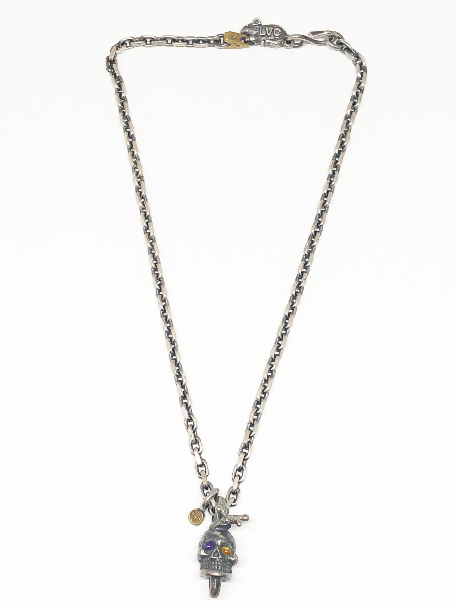 スネイル&スカル カスタムペンダント- マウス&チーズチェーン(L) / Snail & Skull Custom Pendant-LVC "Mouse & Cheese" Chain