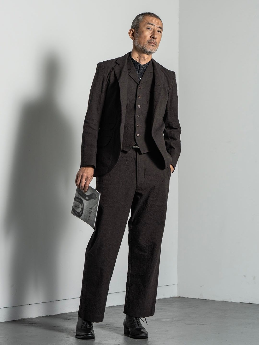 ANCIENT CLOTH AVIGNON TROUSERS (DEAD LEAF BROWN)
