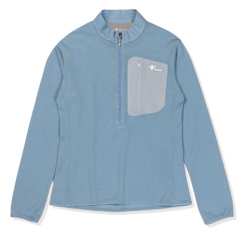 マイクログリッドウールハーフジップ (Women’s)/ライトブルー