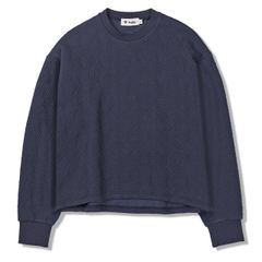 ケーブルキルトクルー/ネイビー