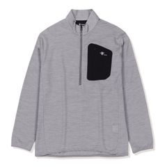 マイクログリッドウールハーフジップ (Men's)/グレー