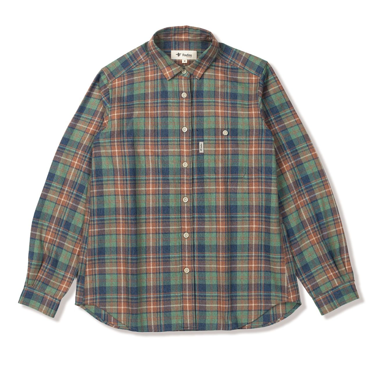 TSメランジチェックシャツ(Women's)/アッシュグリーン