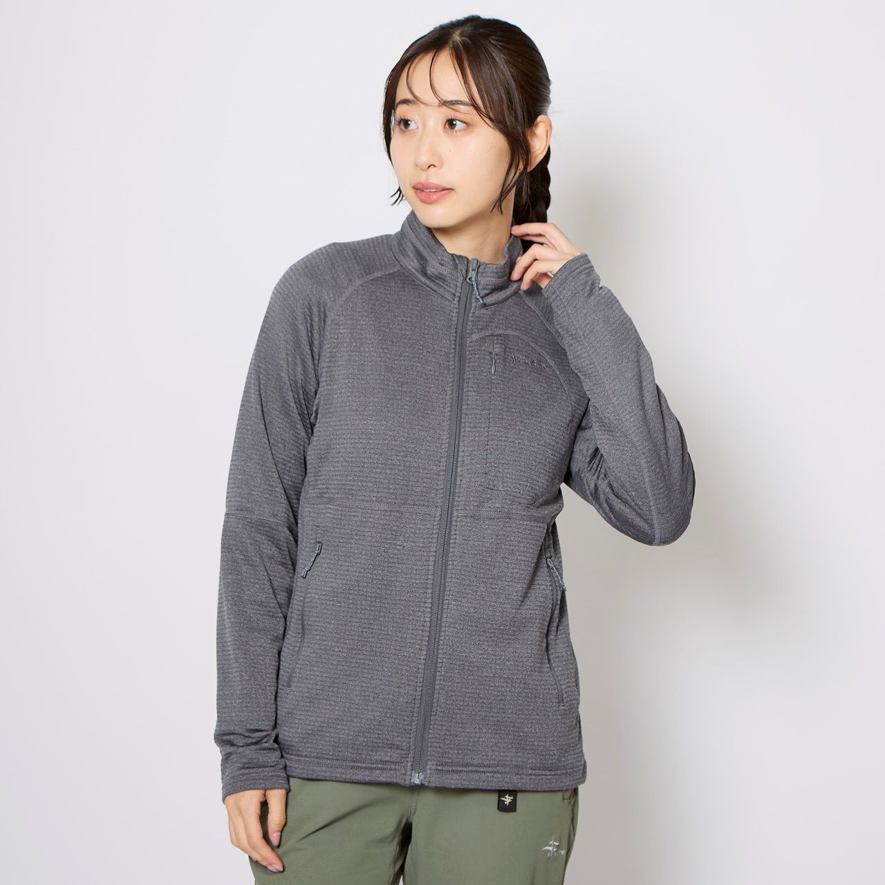 TS EXストレッチグリッドフルジップ/グレー
