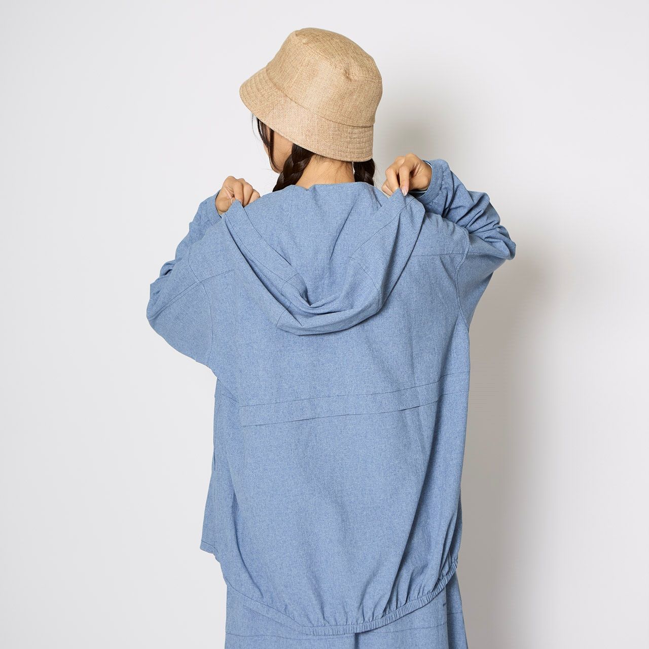 SCウェーブレットシャツフーディ (Women’s)/ネイビー