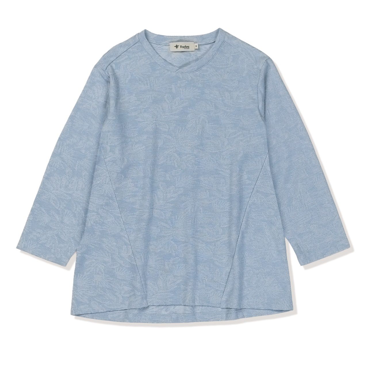 TSアイランドフラワージャカードクルー7/S (Women’s)/フェードブルー