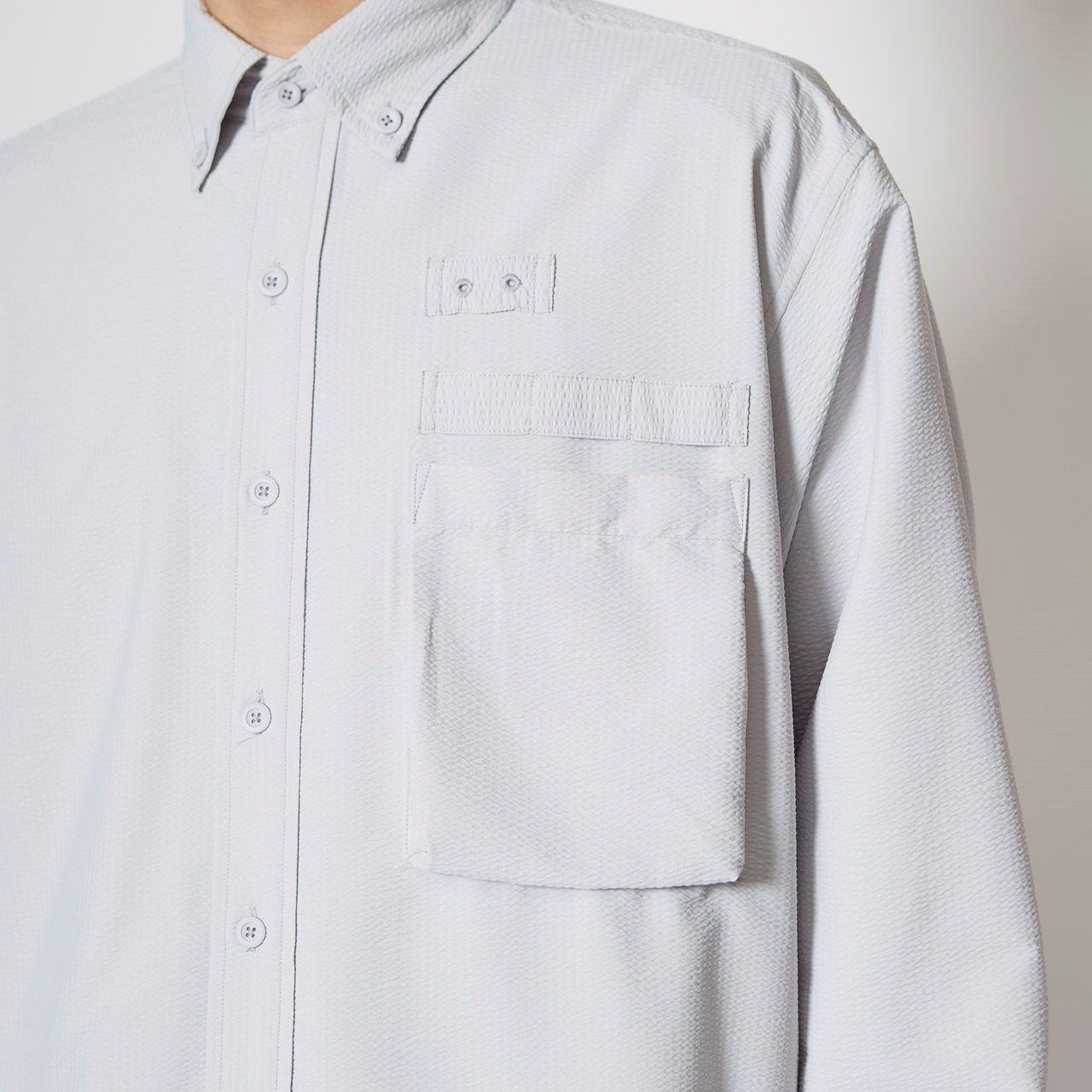 FISHDOMシャツ /ライトグレー