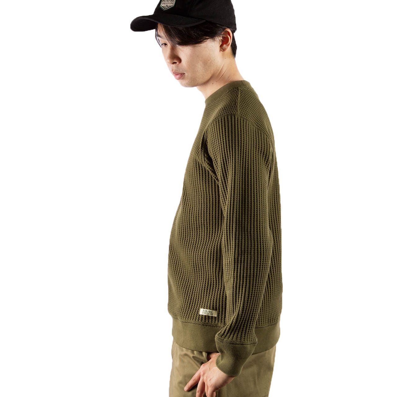 ヘビーワッフルクルー (Men's)/エメラルド