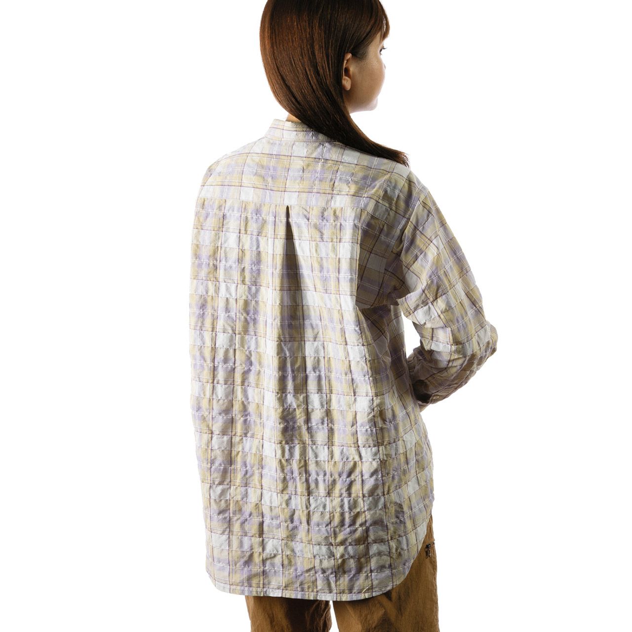 Cシールドサーフェスチェックシャツ(Women's)/アッシュグリーン