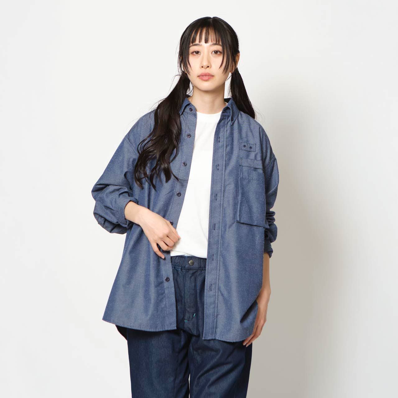 FISHDOMダンガリーシャツ (Men's)/インディゴ