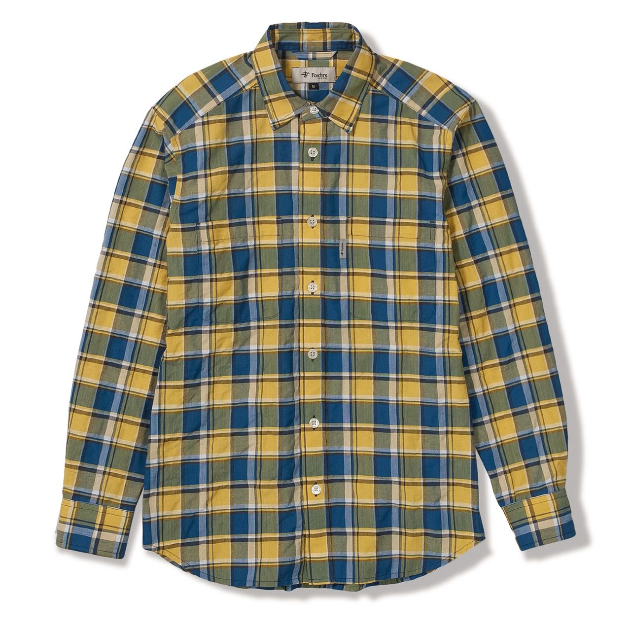 Cシールドプレザントシャツ (Men's) / 長袖シャツ / コバルトブルー