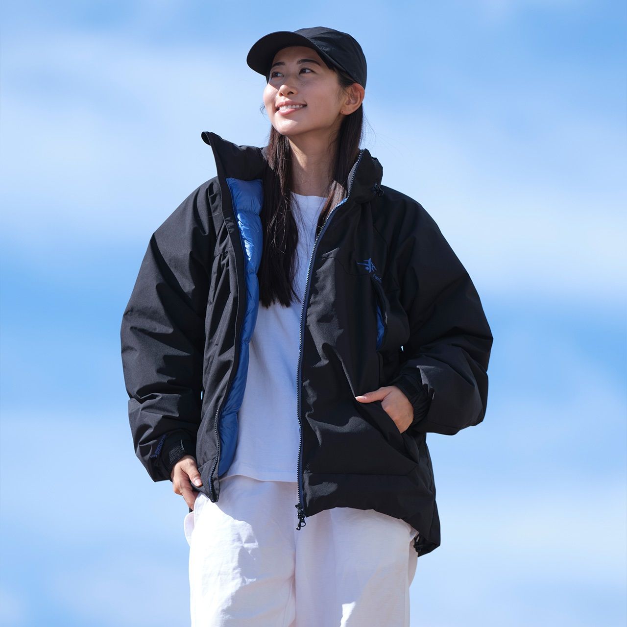 Foxfire×NANGA GORE-TEX WS フィッシングダウンスタンドカラージャケット 2025/レイクサイドブルー