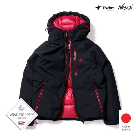 Foxfire × NANGA GORE-TEX WS フィッシングダウンジャケット 2026/ブラック×レッド