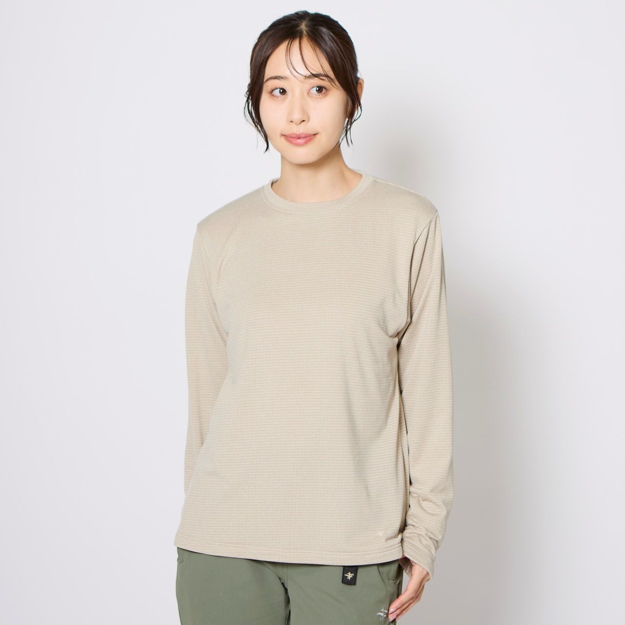 TS EXストレッチグリッドクルー/グレー