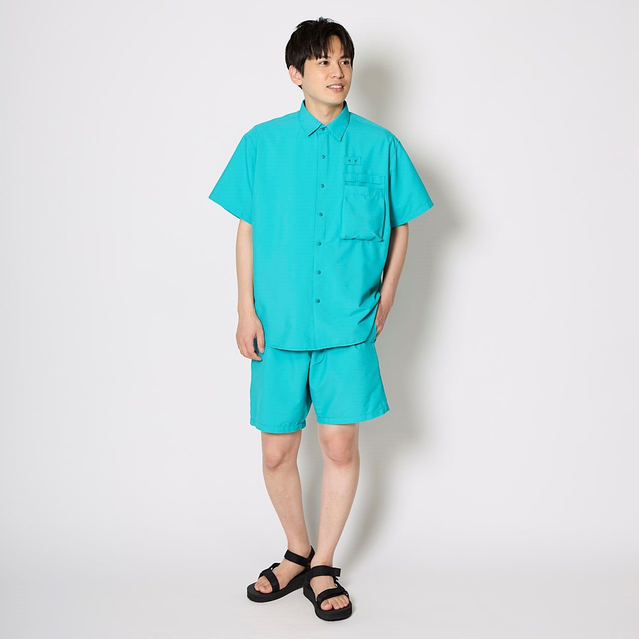 FISHDOMシャツS/S /ライトグレー
