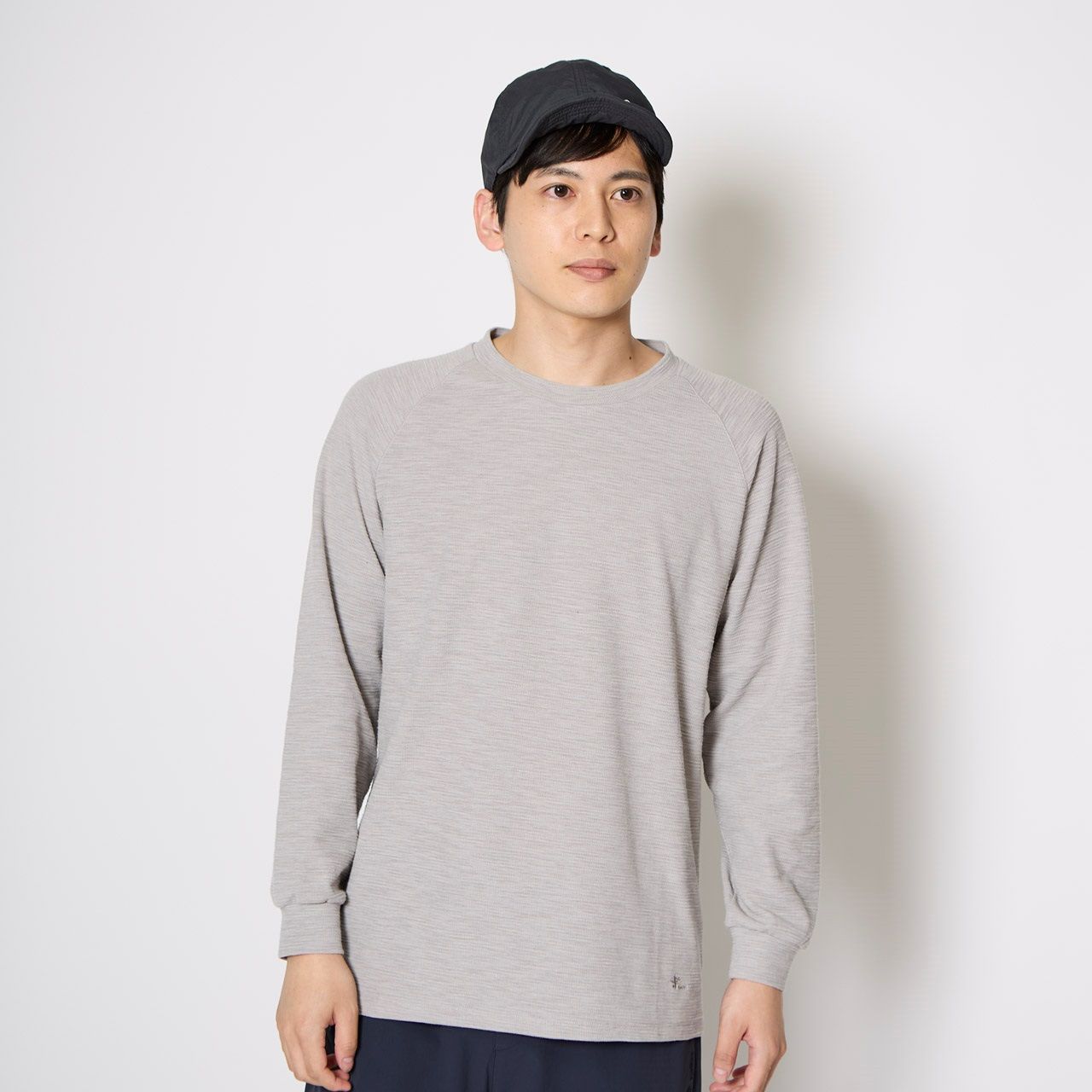 スラブリブラグランクルー (Men's)/カーボンブラック