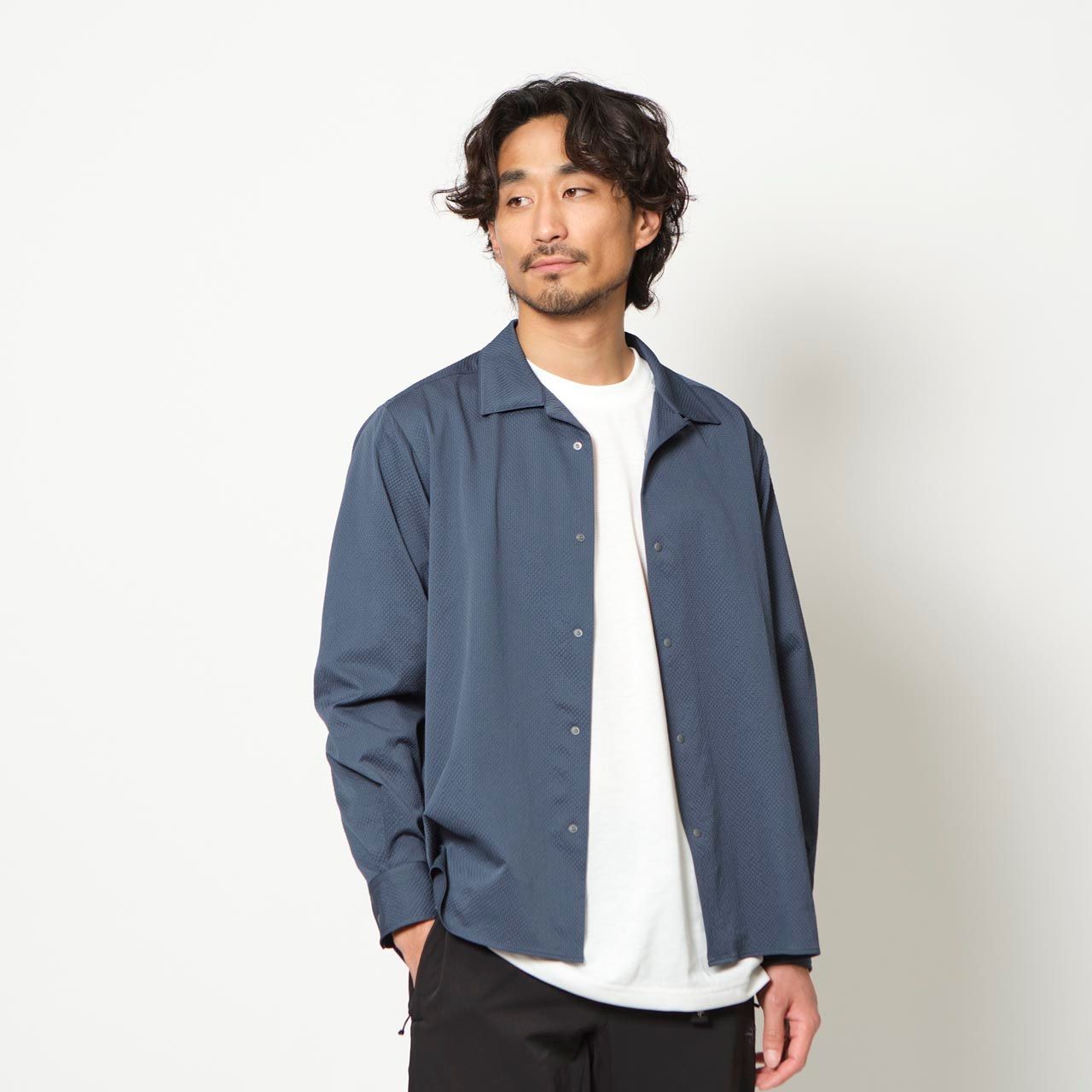 TSクリンクルシェルシャツ (Unisex)/スレートブルー