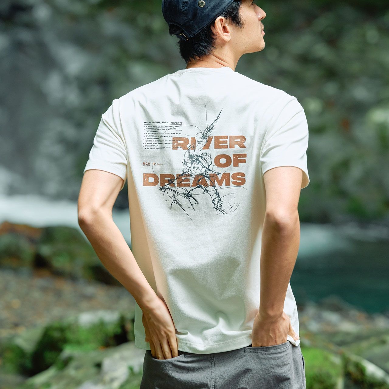 R.O.D×三平フッキングティーS/S (Men's)/オフホワイト