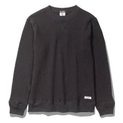 ヘビーワッフルクルー (Men's)/ブラック  Foxfire