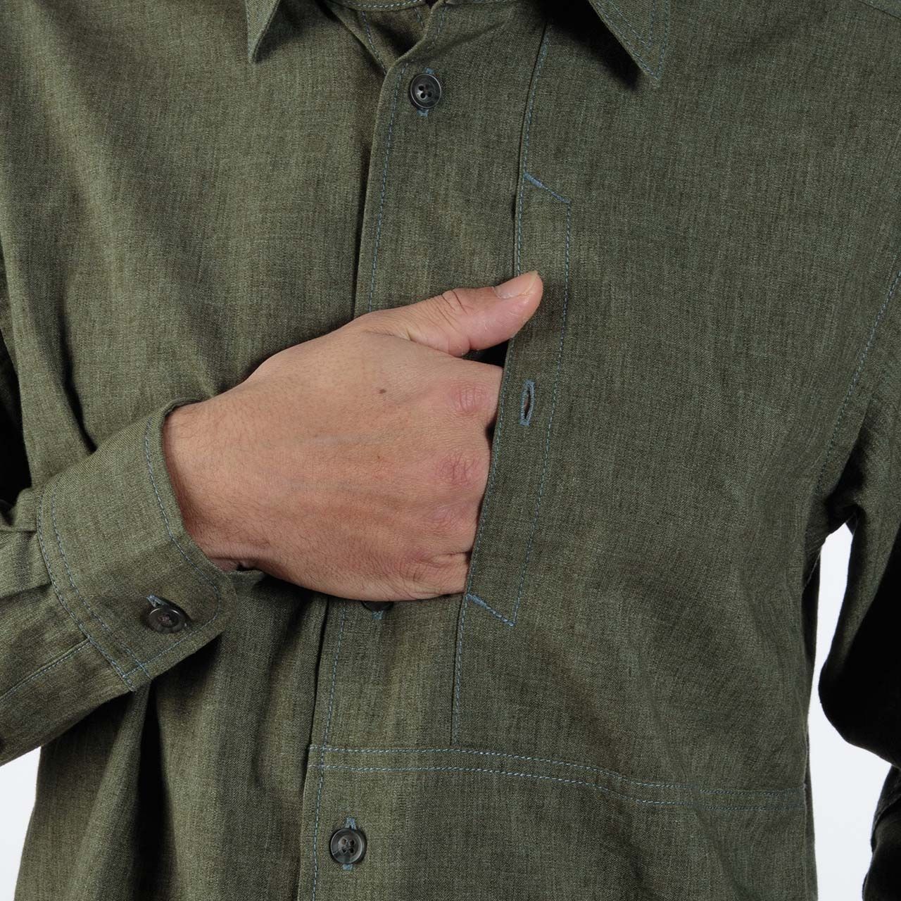 クールマックスシャンブレーシャツ (Men's)/インディゴ