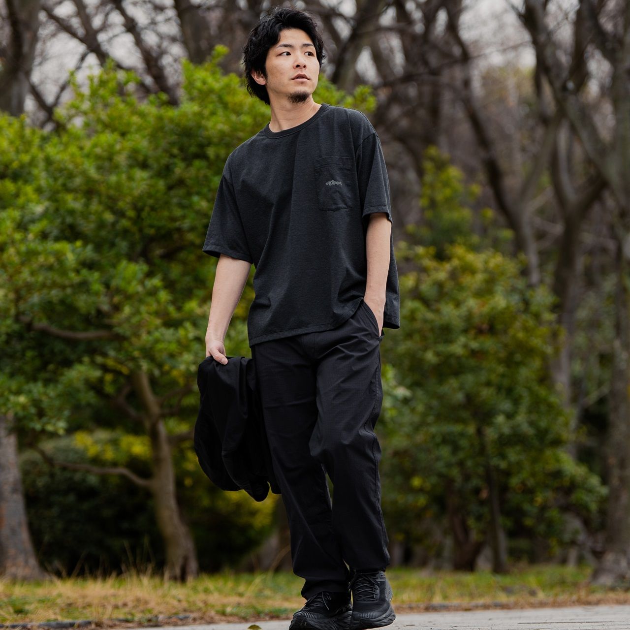 FISHDOMポケットT S/S /ライトグレー