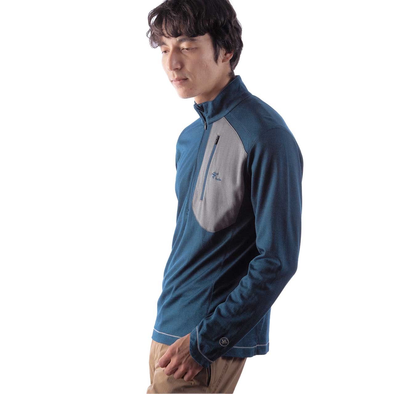 TSウールハーフジップ(Men's)/グレー