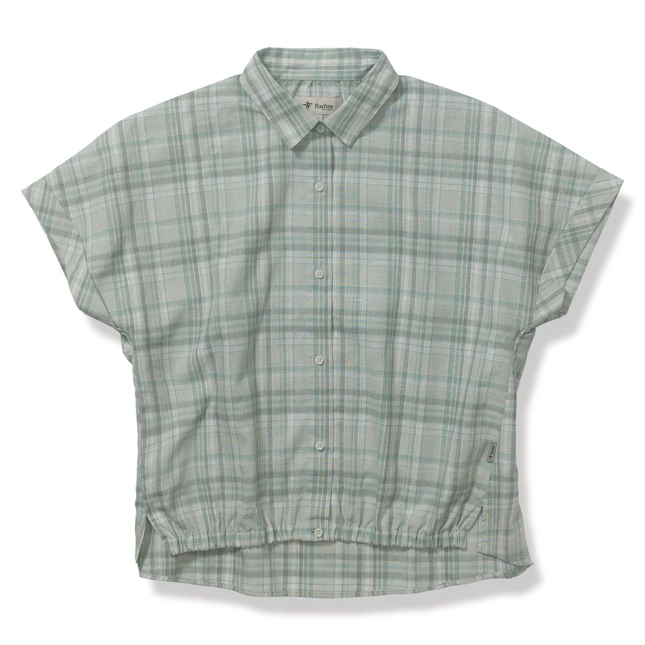 TSリネンチェックシャツS/S (Women's)/ミストミント