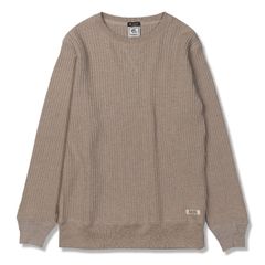 ヘビーワッフルクルー (Men's)/ベージュ