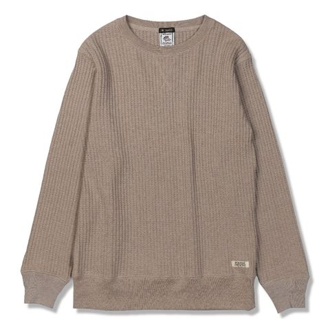 ヘビーワッフルクルー (Men's)/ベージュ