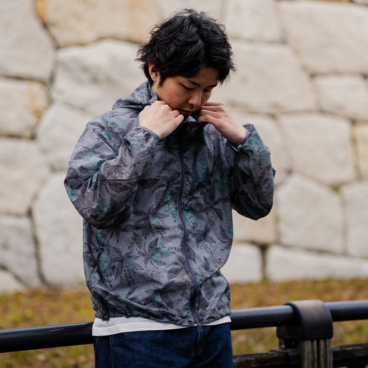 FISHDOMシェルジャケット /グレー