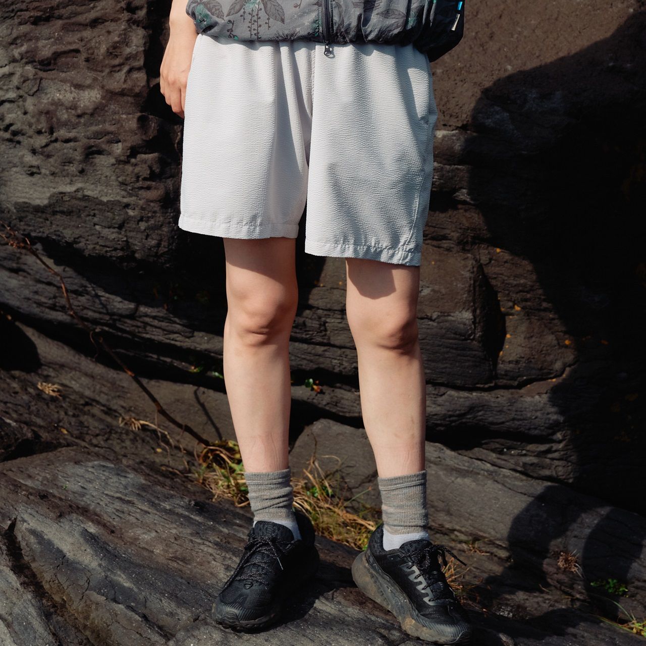 FISHDOMショーツ /ライトグレー