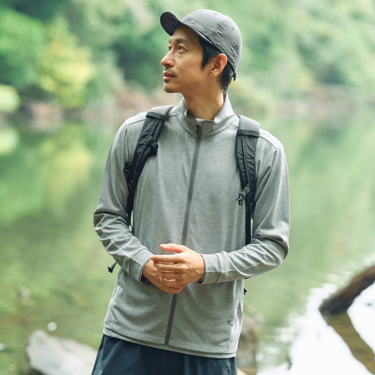 SCウィンドパスフルジップ (Men's)/ライトグレー