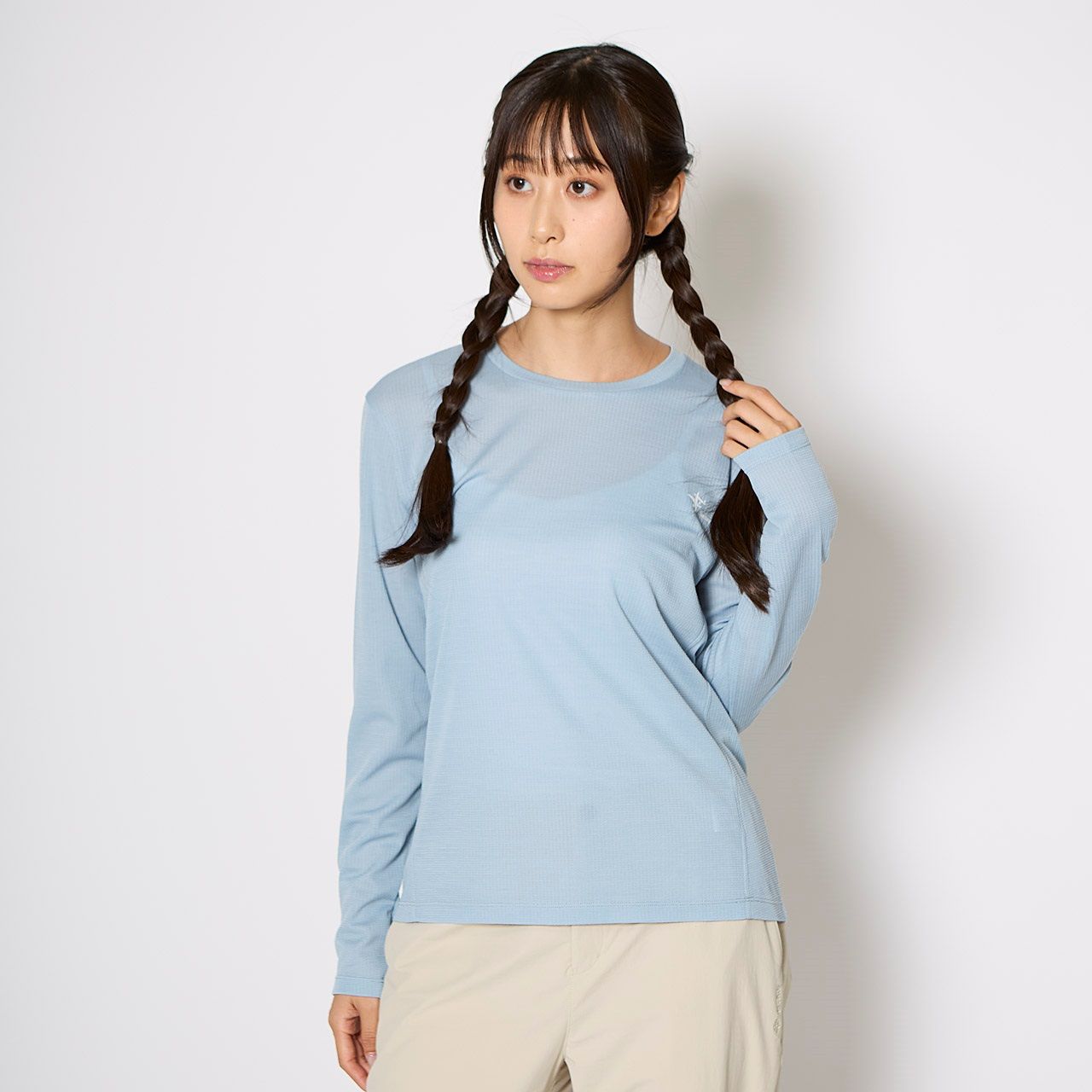 マイクログリッドウールクルー (Women’s)/ライトブルー