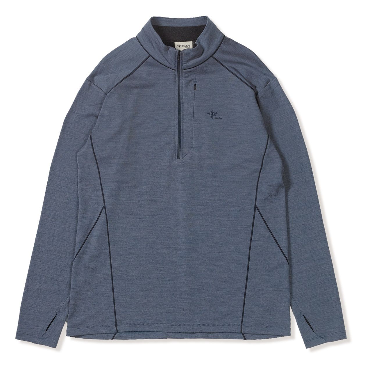 PPウールハーフジップ (Men's)/スレートブルー