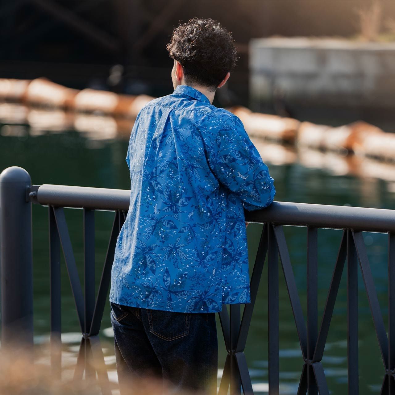 アイランドシャツ (Unisex)/ネイビー