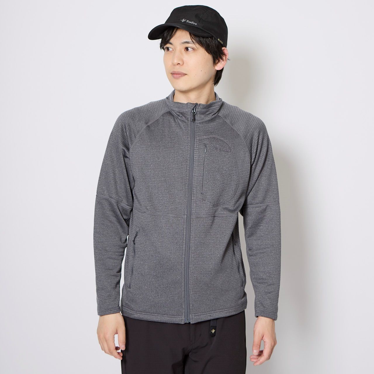 TS EXストレッチグリッドフルジップ/グレー