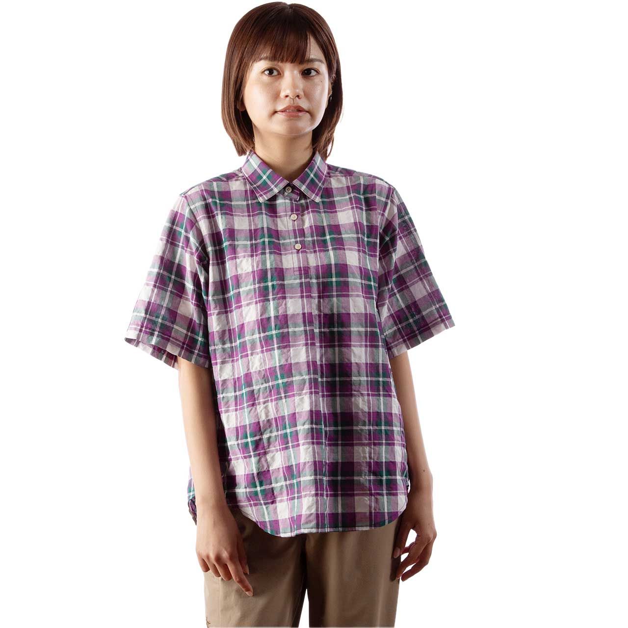 CシールドサーフェスチェックシャツS/S (Women's)/ラベンダー
