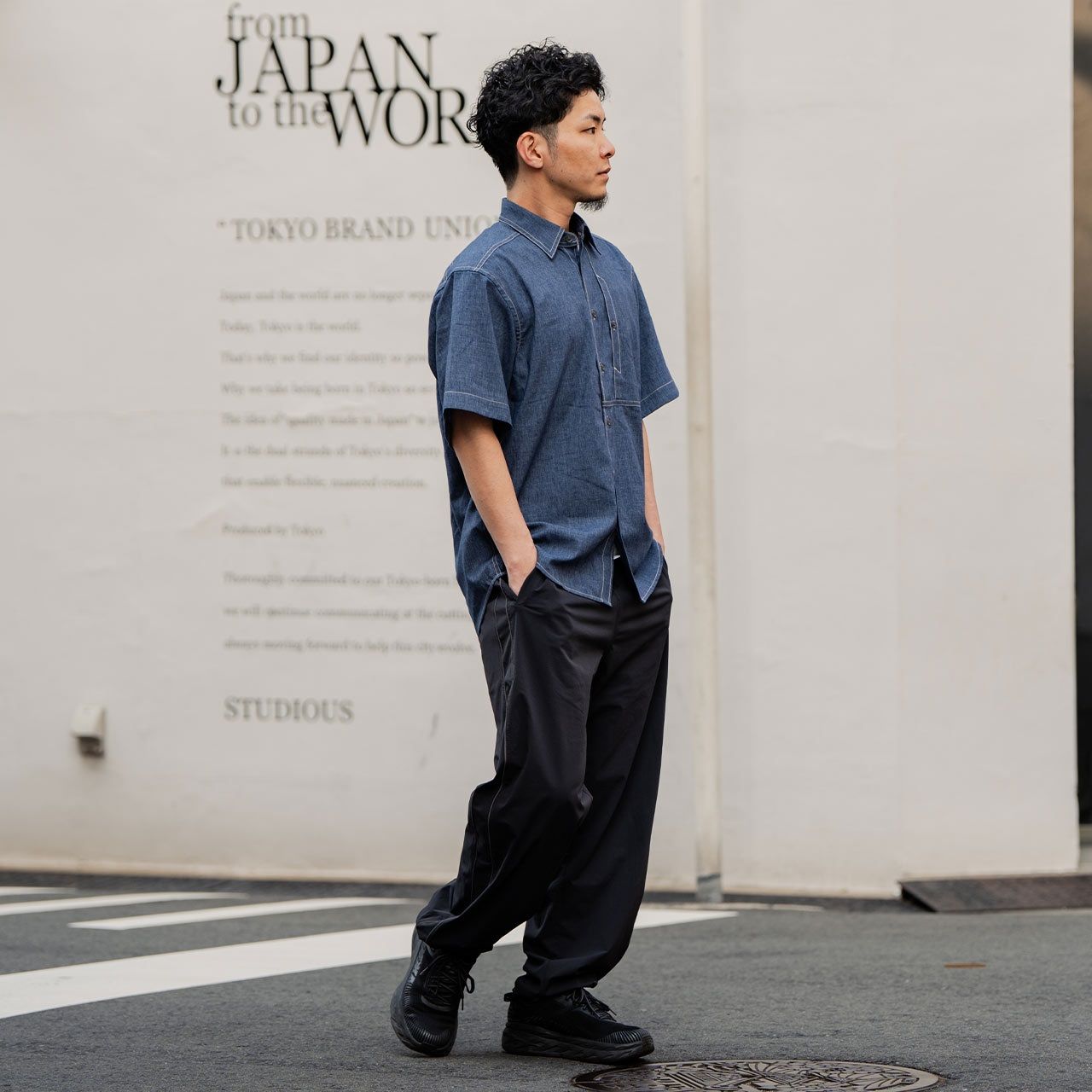 クールマックスシャンブレーシャツS/S (Men's)/インディゴ