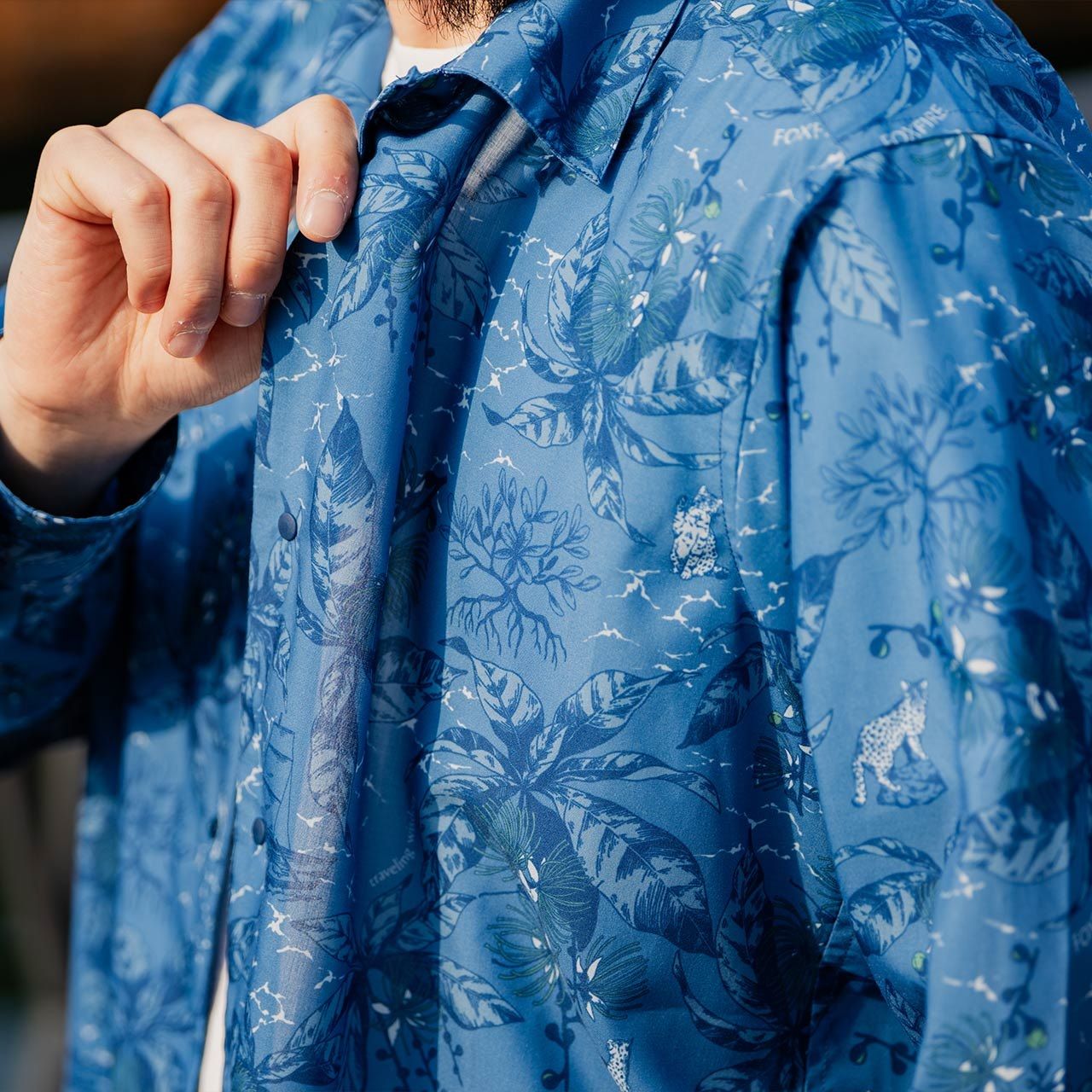 アイランドシャツ (Unisex)/ネイビー