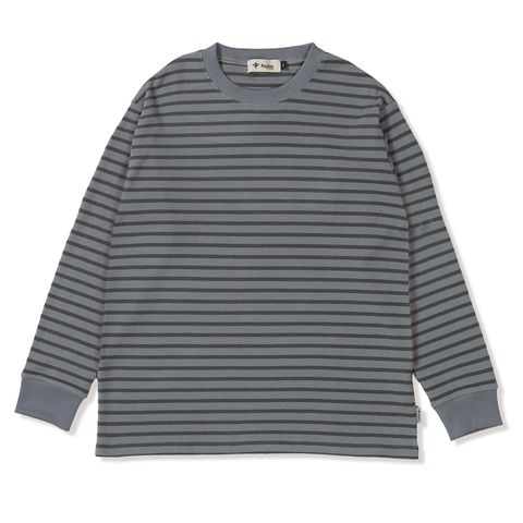 ミニワッフルボーダークルー (Men's)/チャコール